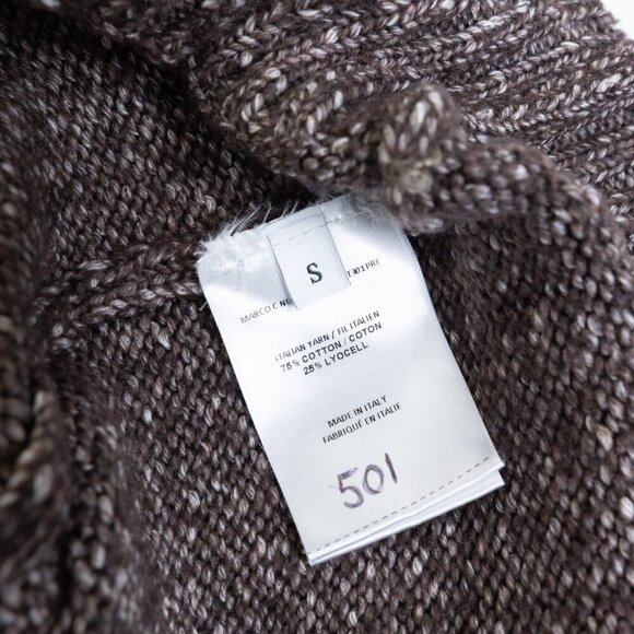 Officine Générale Marco Crewneck Sweater Brown Unisex Soft Italy - Picture 8 of 12